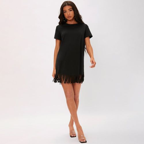 Robe t-shirt unicolore à franges - SHEIN - Modalova