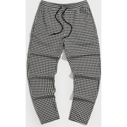 Pantalon à pied-de-poule à cordon - SHEIN - Modalova