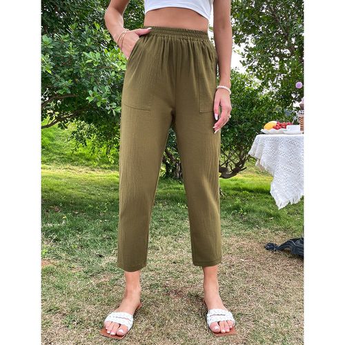 Pantalon taille élastique à poches - SHEIN - Modalova