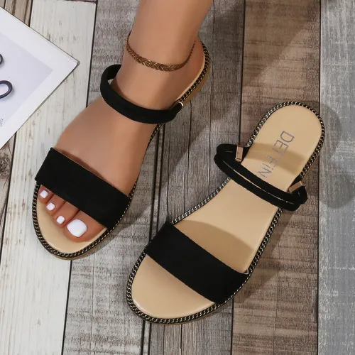 Sandales plates minimaliste - SHEIN - Modalova