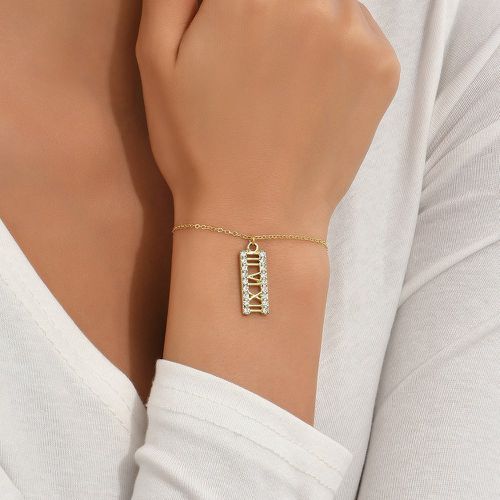 Bracelet avec strass chiffre romain breloque - SHEIN - Modalova