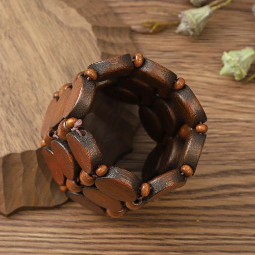 Bracelet de couleur aléatoire en bois - SHEIN - Modalova