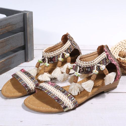 Sandales à motif géométrique à franges - SHEIN - Modalova