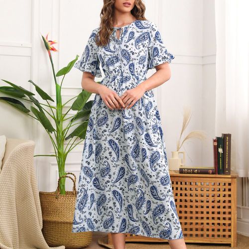 Robe de pyjama à imprimé manches évasées - SHEIN - Modalova