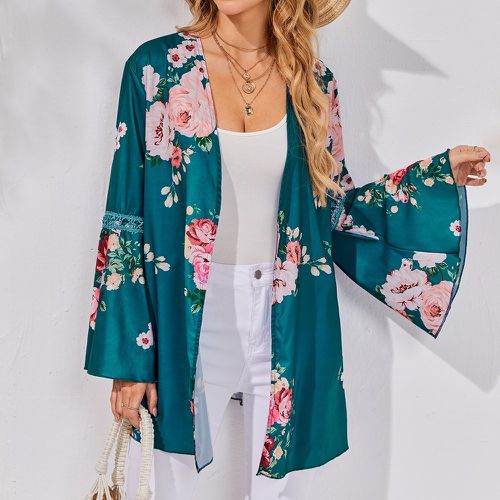 Kimono fleuri manches longues - SHEIN - Modalova