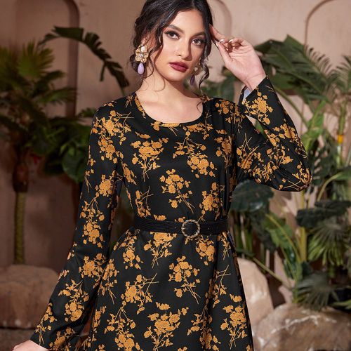 Robe tunique à imprimé floral (sans ceinture) - SHEIN - Modalova