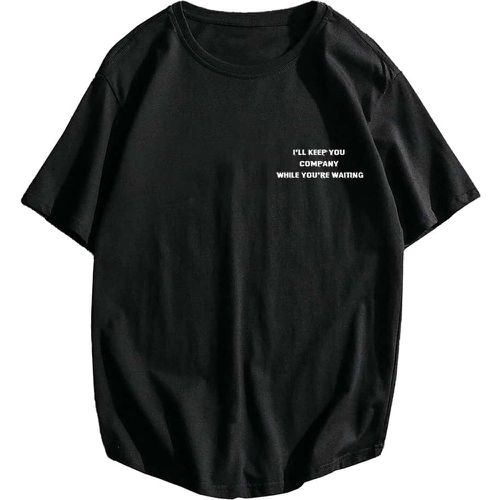 T-shirt à imprimé paysage et slogan - SHEIN - Modalova