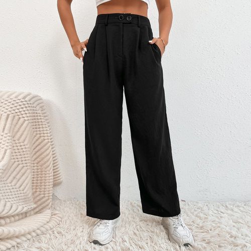 Pantalon taille haute à poches - SHEIN - Modalova