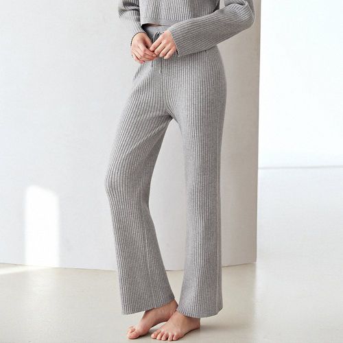 Pantalon en viscose droit en tricot - SHEIN - Modalova
