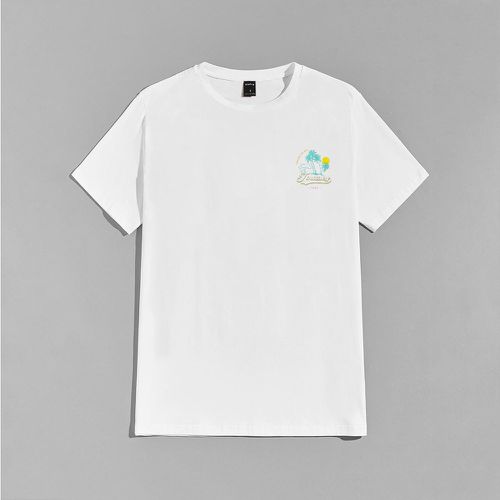 T-shirt à motif cocotier et lettre - SHEIN - Modalova