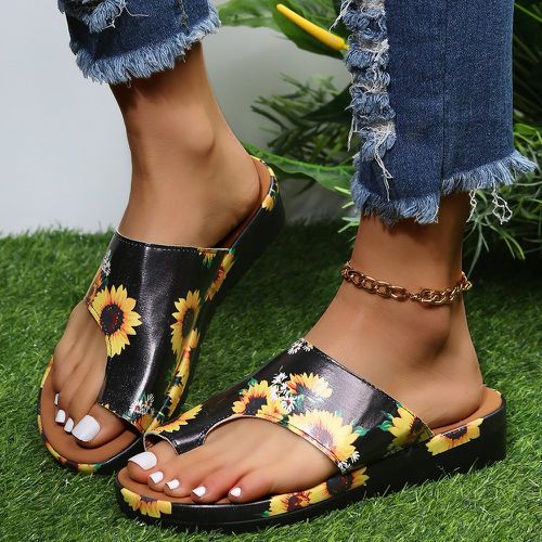 Sandales entre-doigt entre-doigt à imprimé floral - SHEIN - Modalova