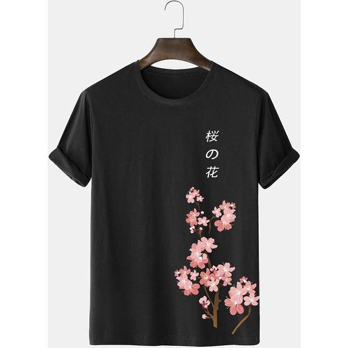 T-shirt sakura et lettre japonaise - SHEIN - Modalova