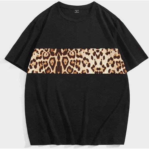 Homme T-shirt avec motif léopard - SHEIN - Modalova