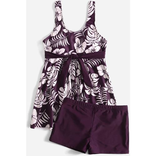 Robe de bain à imprimé tropical avec shorts de plage - SHEIN - Modalova