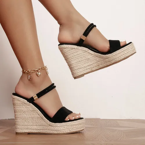 Sandales compensées minimaliste espadrilles semelle - SHEIN - Modalova