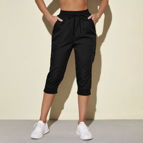 Pantalon de sport poche à rabat corsaire - SHEIN - Modalova