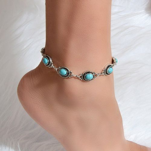 Bracelet de cheville avec turquoise - SHEIN - Modalova