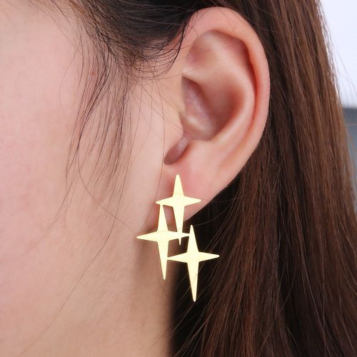 Clous d'oreilles étoile à quatre branches design - SHEIN - Modalova