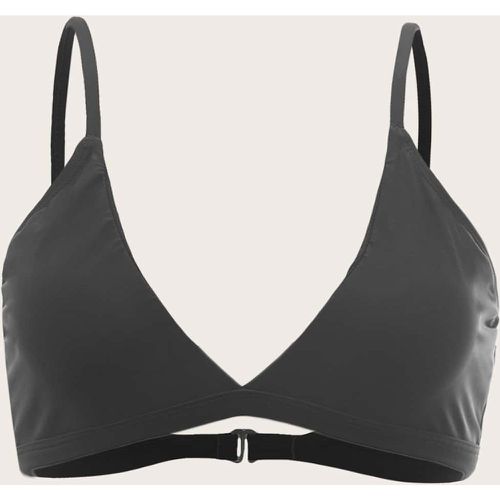 Haut de bikini unicolore croisé - SHEIN - Modalova