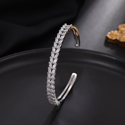 Bracelet zircone cubique à détail feuille - SHEIN - Modalova