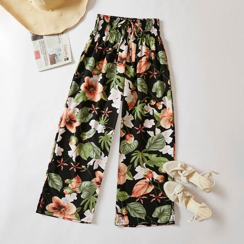 Pantalon ample à imprimé floral - SHEIN - Modalova