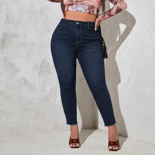 Jean skinny à ourlet effiloché taille haute - SHEIN - Modalova