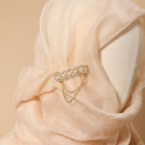 Épingle à foulard chaîne & à fausse perle - SHEIN - Modalova