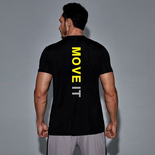T-shirt de sport réfléchissant à lettres - SHEIN - Modalova