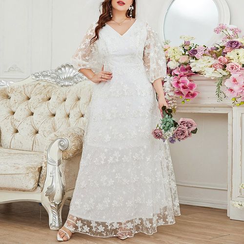 Robes de mariage grandes tailles Glamour Unicolore - SHEIN - Modalova
