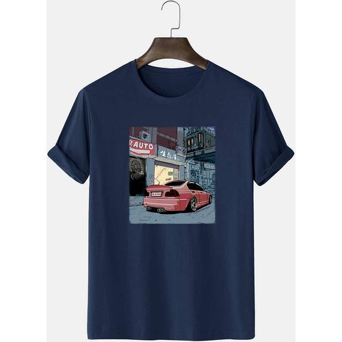 Homme T-shirt à imprimé voiture - SHEIN - Modalova