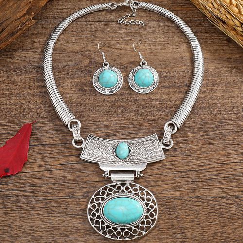 Pièces Set de bijoux vintage à détail turquoise - SHEIN - Modalova