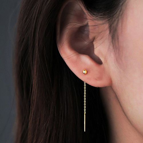 Boucles d'oreilles enfileur minimaliste - SHEIN - Modalova