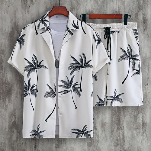 Chemise aléatoire à imprimé palmier & Short à cordon(sans t-shirt) - SHEIN - Modalova