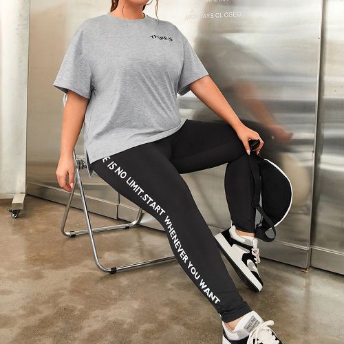 T-shirt à motif slogan & Legging - SHEIN - Modalova