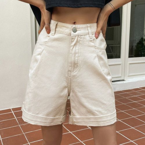 Short en jean à poches ourlet roulé - SHEIN - Modalova