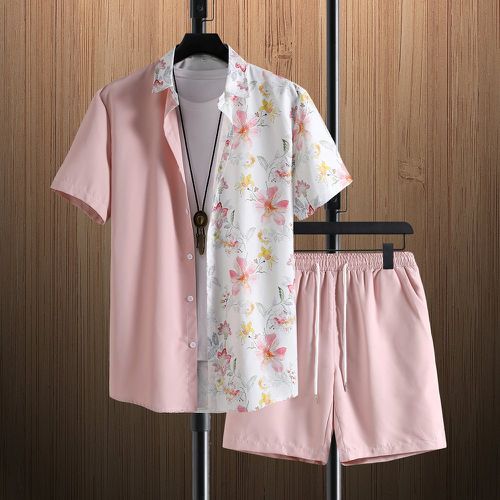Chemise à imprimé floral aléatoire & Short à cordon(sans t-shirt) - SHEIN - Modalova