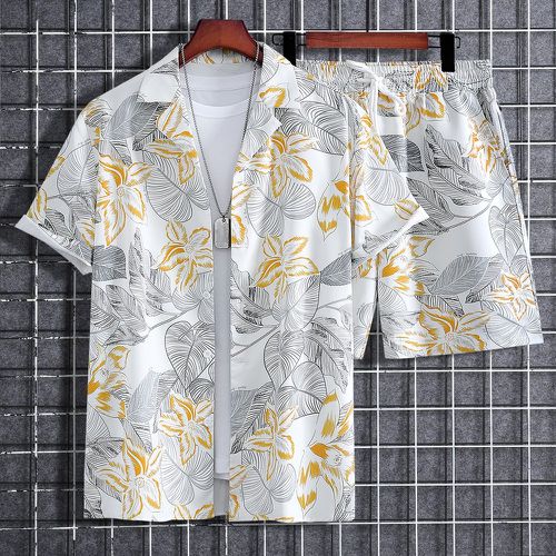 Chemise aléatoire à imprimé tropical & Short à cordon(sans t-shirt) - SHEIN - Modalova