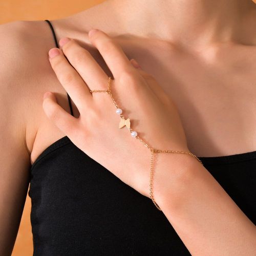 Bracelet à doigt papillon & à fausse perle - SHEIN - Modalova