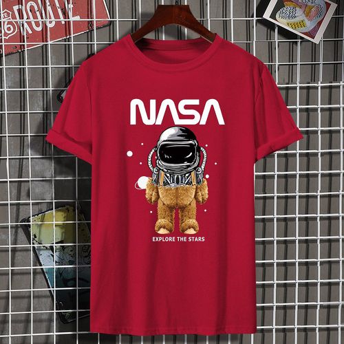 T-shirt astronaute et à motif slogan - SHEIN - Modalova