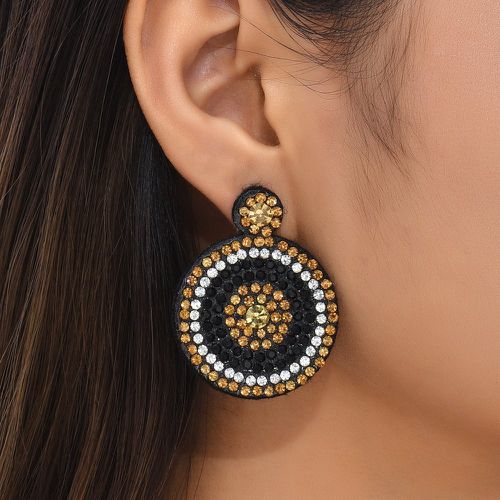 Clous d'oreilles avec strass design rond - SHEIN - Modalova