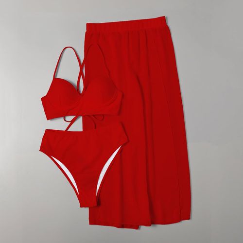 Pièces Bikini à armature taille haute & jupe de plage - SHEIN - Modalova