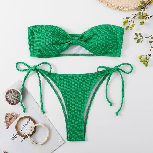 Bikini bandeau à nœud - SHEIN - Modalova