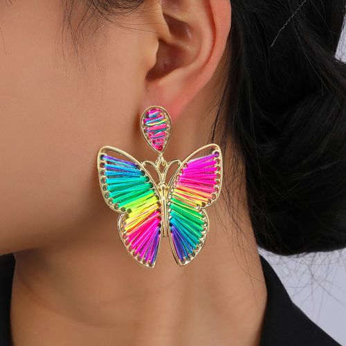 Pendants d'oreilles de couleur aléatoire papillon - SHEIN - Modalova