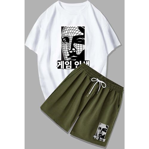 Figure T-shirt & Short à cordon - SHEIN - Modalova
