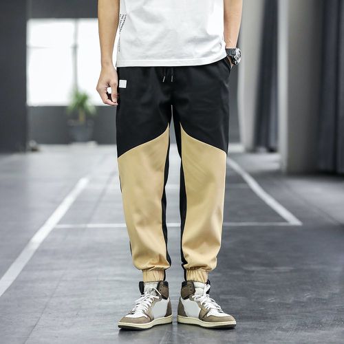 Homme Pantalon bicolore à cordon - SHEIN - Modalova