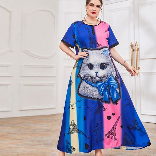 Robe tunique à imprimé chat - SHEIN - Modalova