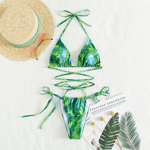 Bikini ras-du-cou aléatoire à imprimé tropical - SHEIN - Modalova