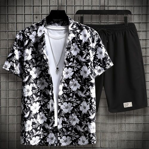 Chemise à imprimé floral aléatoire & Short à applique (sans t-shirt) - SHEIN - Modalova