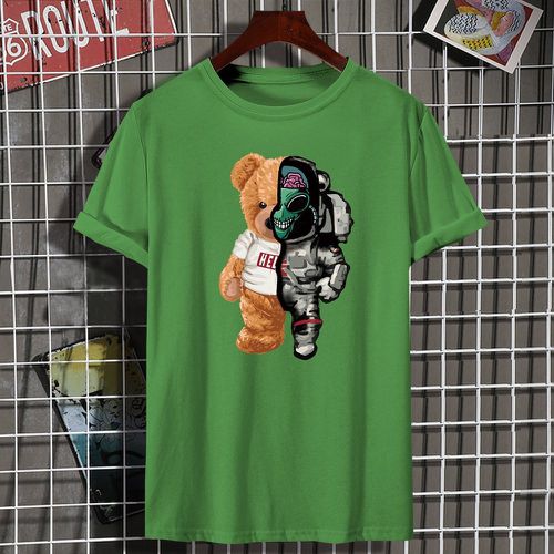 T-shirt ours & à imprimé alien - SHEIN - Modalova