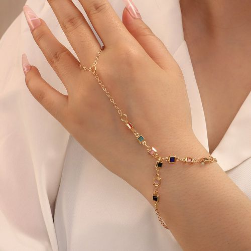 Bracelet à doigt de couleur aléatoire avec strass - SHEIN - Modalova